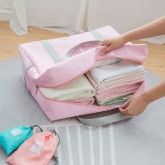 NEW Oxford Cloth Travel Luggage Bag (Blue) - Picture 3 of 8